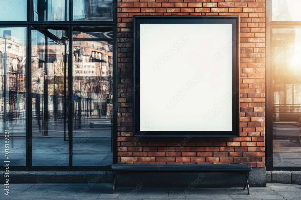 Empty Advertising Space on Window Ready for Real Estate Marketing Empty Advertising Space on Window Ready for Real Estate Marketing