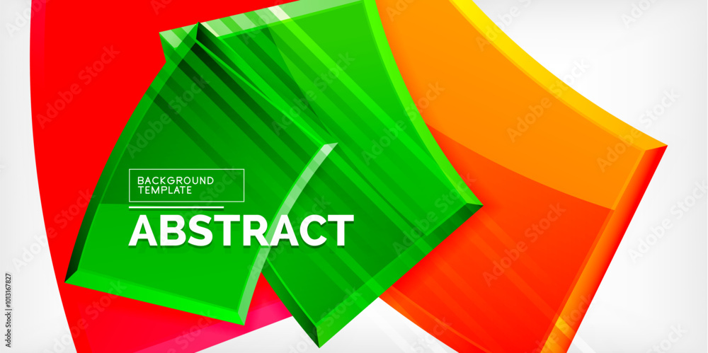 Round 3d shapes, plates background. Creative composition design template Round 3d shapes, plates background. Creative composition design template
