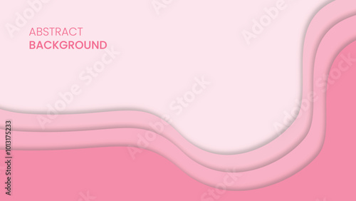 Pink paper cut out abstract background for landing page design