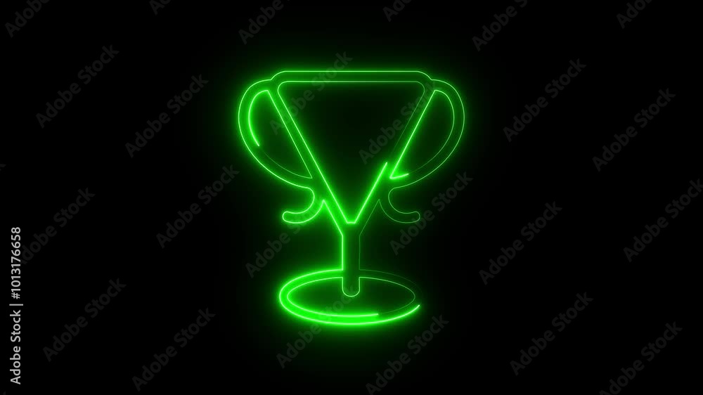 neon trophy cup blink animation neon trophy cup blink animation