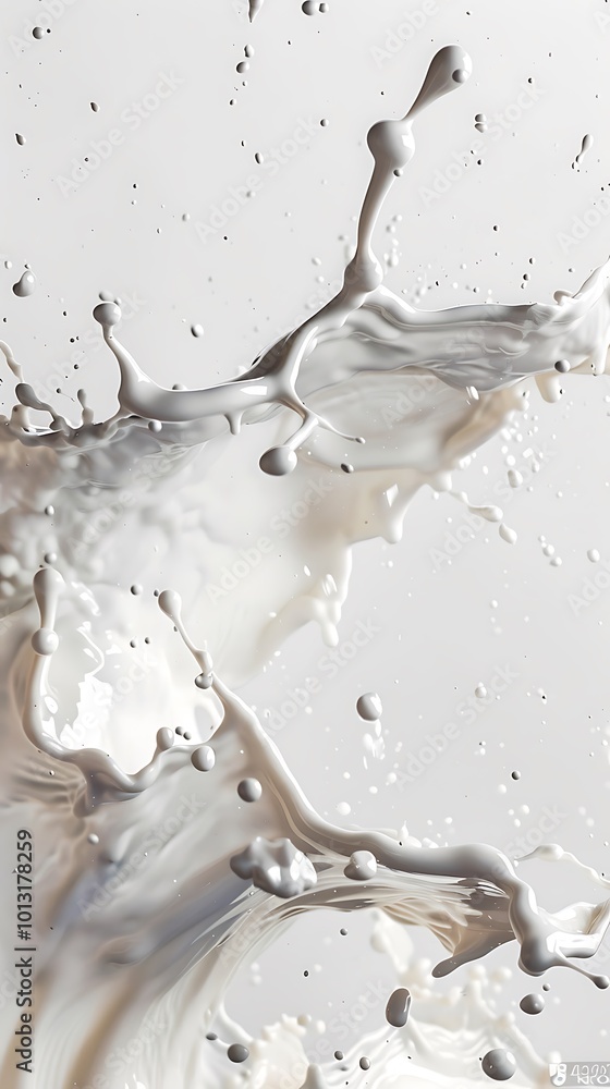 Splashes of milk on a white background Splashes of milk on a white background