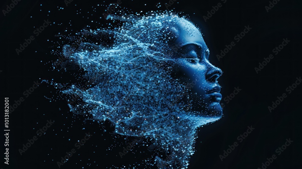 Digital Abstract Portrait of a Woman Digital Abstract Portrait of a Woman