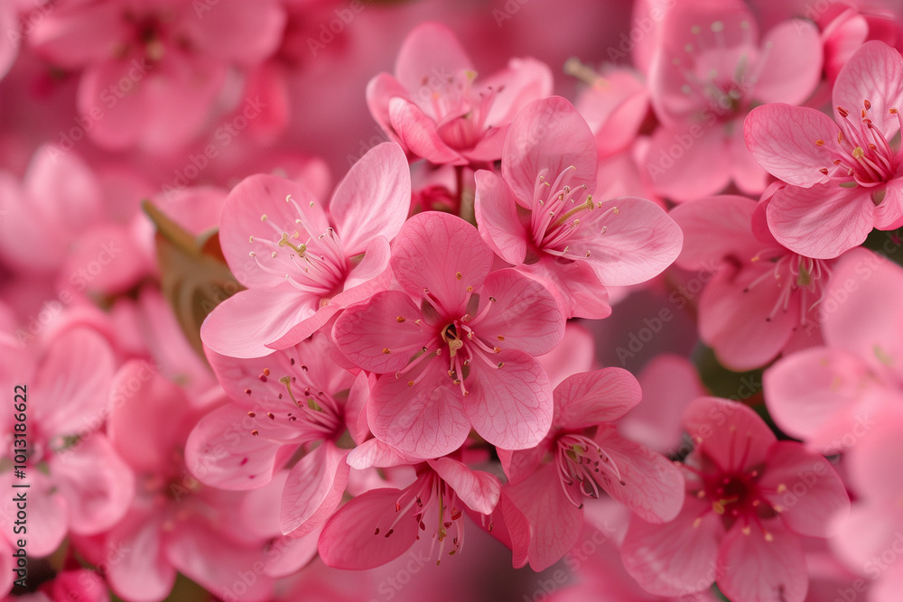 Fototapeta premium Close-Up of Beautiful Sakura Blossoms Background