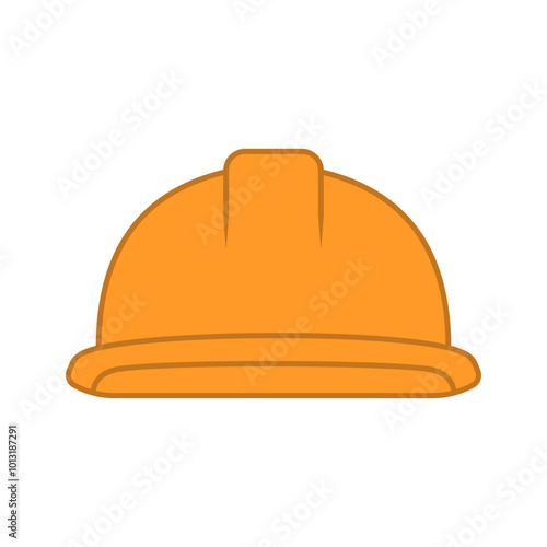 Construction helmet icon. Working hard hat isolated on white background. Vector Illustration.