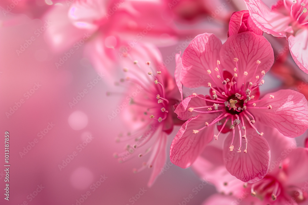 Close-Up of Beautiful Sakura Blossoms Background Close-Up of Beautiful Sakura Blossoms Background