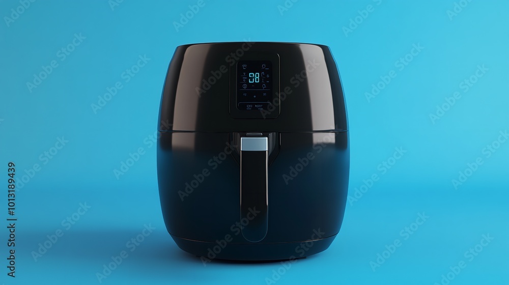 Air fryer machine cooking potato fried in kitchen. Lifestyle of new normal cooking. Created using generative AI tools. Air fryer machine cooking potato fried in kitchen. Lifestyle of new normal cooking. Created using generative AI tools.