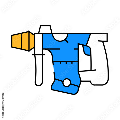 perforator tool line icon vector. perforator tool sign. isolated symbol illustration
