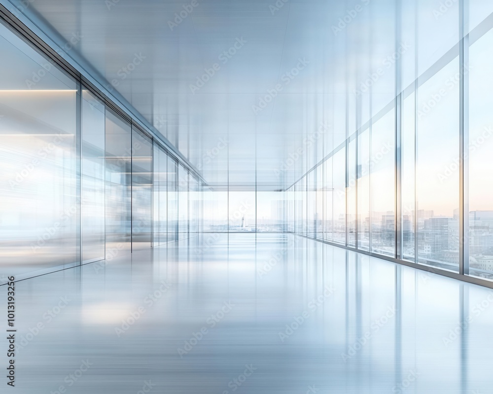 The blurred image of a contemporary office space, featuring clean architectural details and expansive floor-to-ceiling windows, conveying a sense of movement and depth The blurred image of a contemporary office space, featuring clean architectural details and expansive floor-to-ceiling windows, conveying a sense of movement and depth
