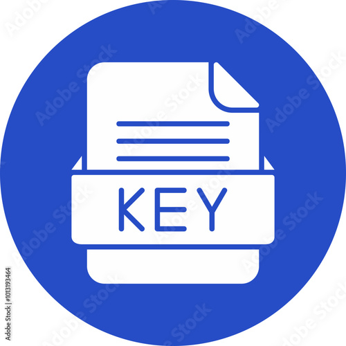 KEY File Format Vector Icon Design
