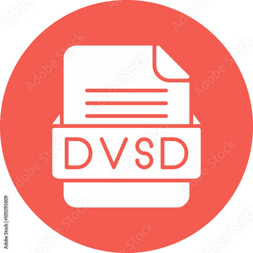 DVSD File Format Vector Icon Design