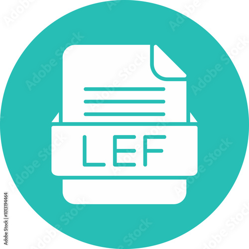 LEF File Format Vector Icon Design