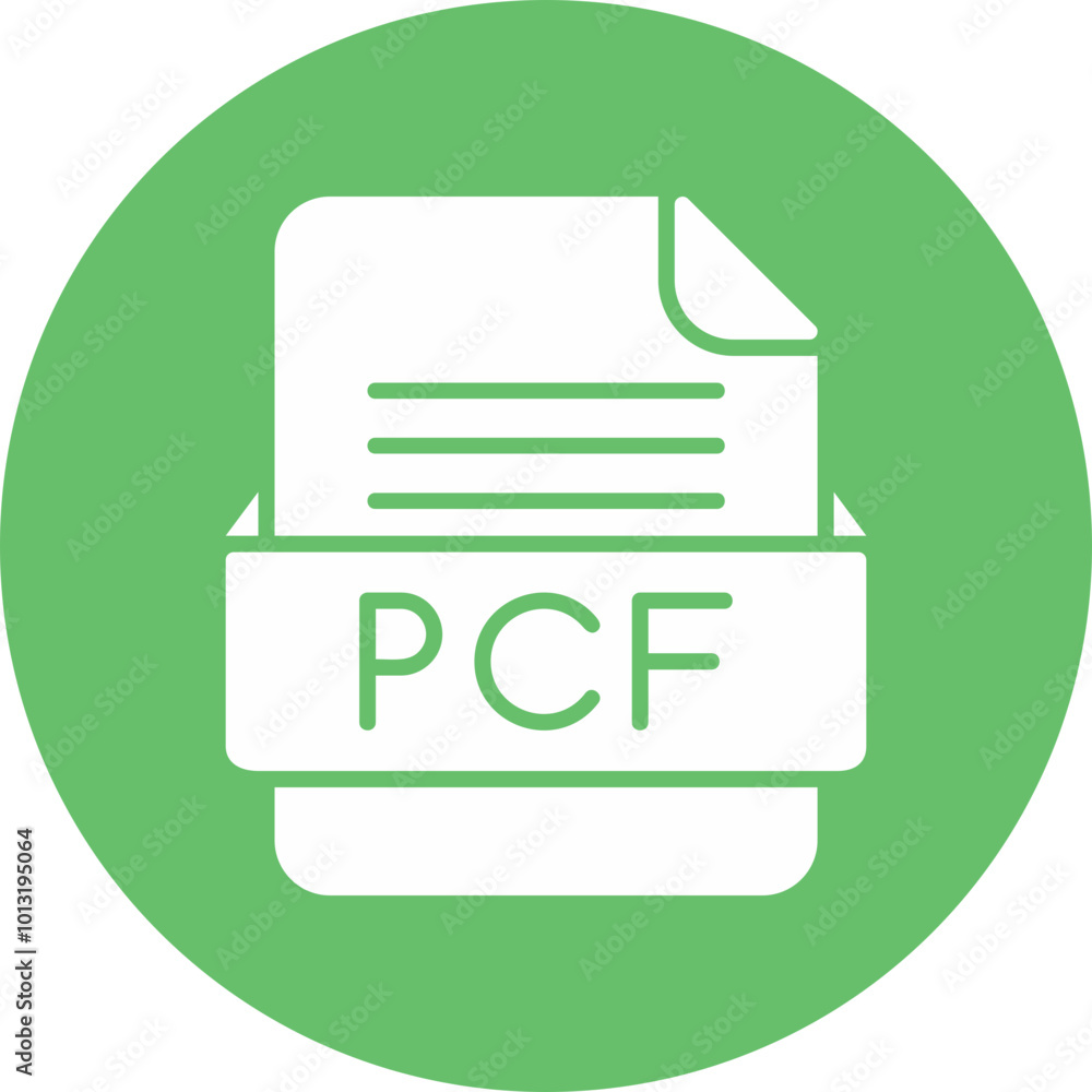 PCF File Format Vector Icon Design PCF File Format Vector Icon Design
