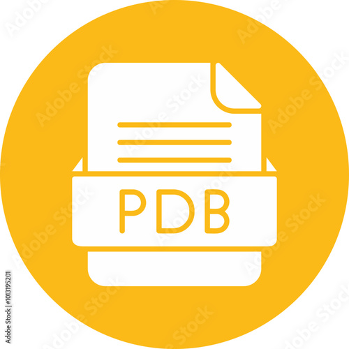 PDB File Format Vector Icon Design photo