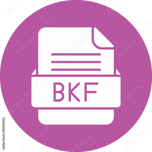 BKF File Format Vector Icon Design