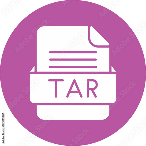 TAR File Format Vector Icon Design