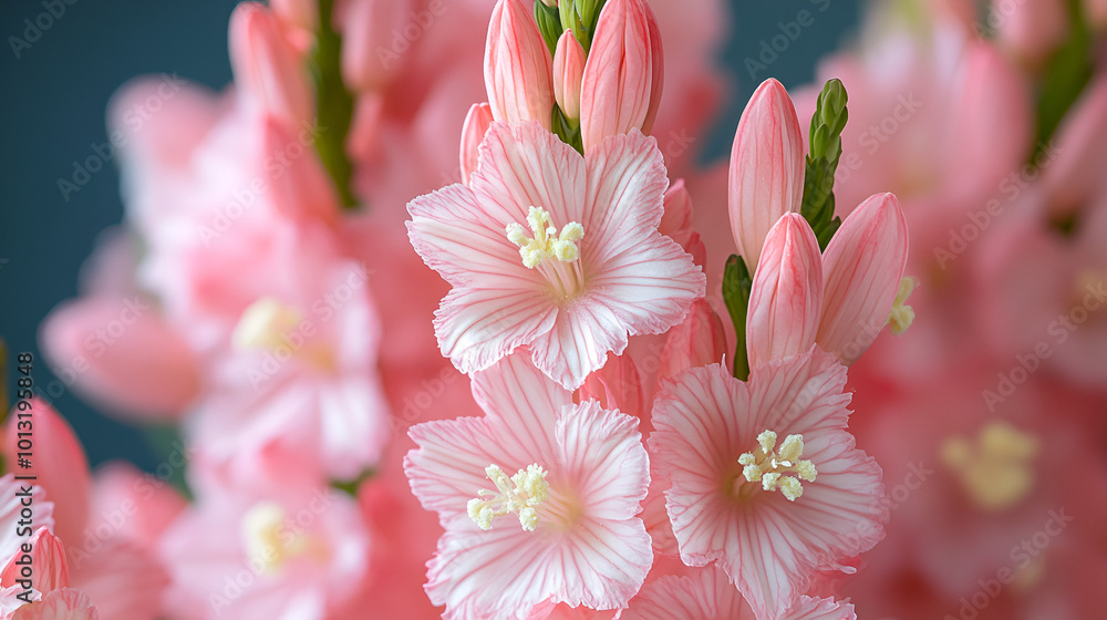 Beautiful cluster of pink blossoms with delicate white centers in vibrant springtime bloom Beautiful cluster of pink blossoms with delicate white centers in vibrant springtime bloom