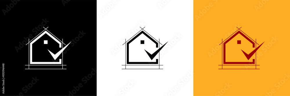 Simple minimalist house logo featuring clean lines and geometric shapes, perfect for modern architecture, real estate, or home-related businesses. Stylish, elegant, and contemporary design Simple minimalist house logo featuring clean lines and geometric shapes, perfect for modern architecture, real estate, or home-related businesses. Stylish, elegant, and contemporary design
