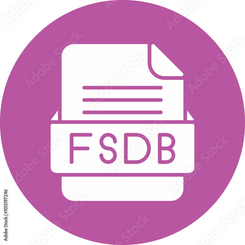 FSDB File Format Vector Icon Design