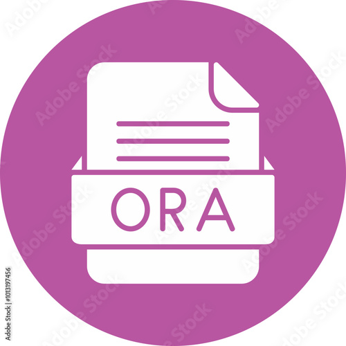 ORA File Format Vector Icon Design