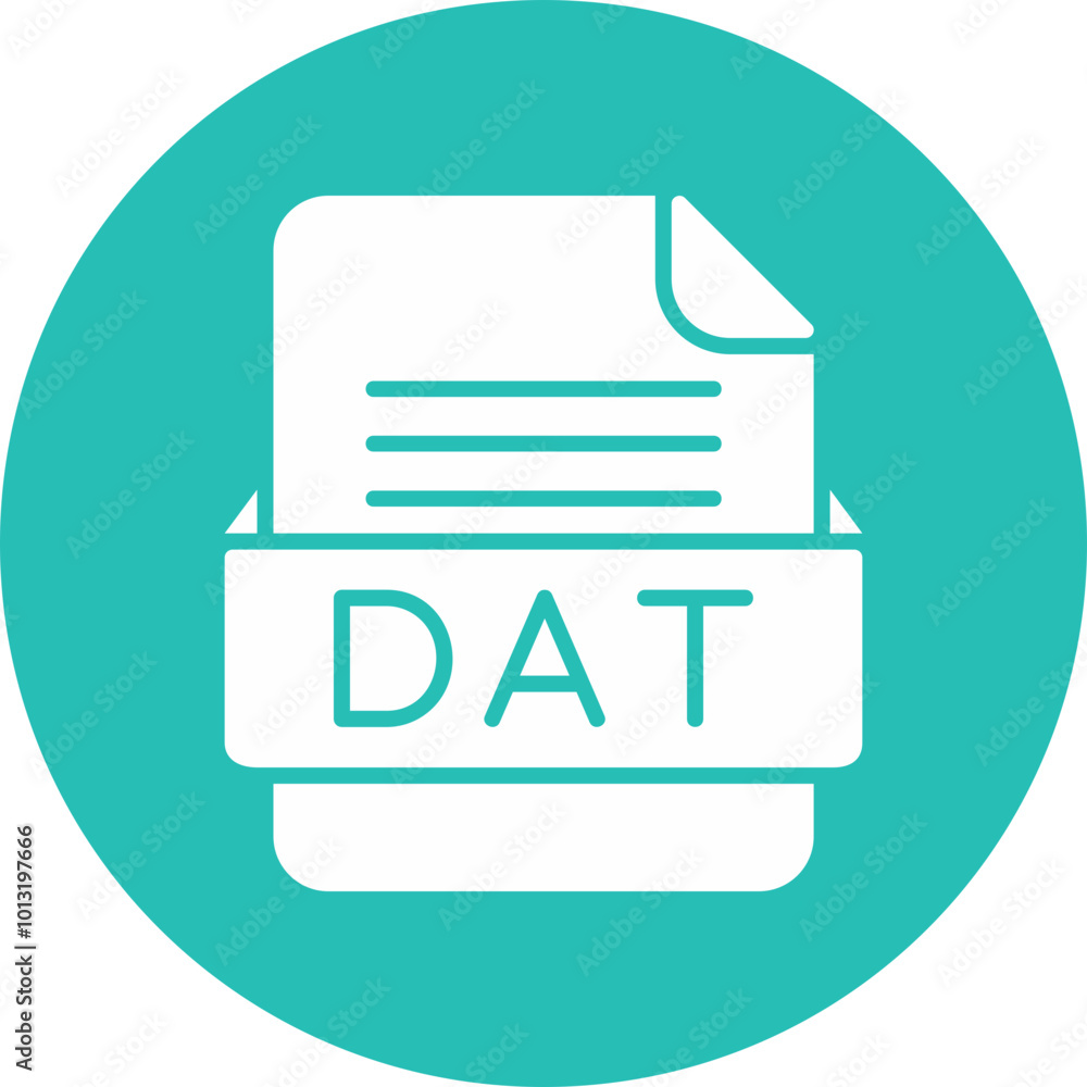 DAT File Format Vector Icon Design DAT File Format Vector Icon Design