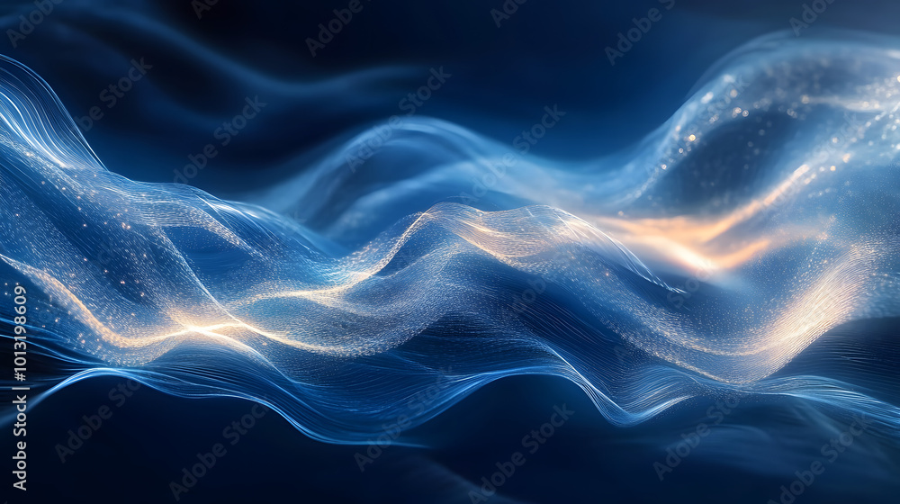 Abstract Blue Waves - Digital Art Abstract Blue Waves - Digital Art