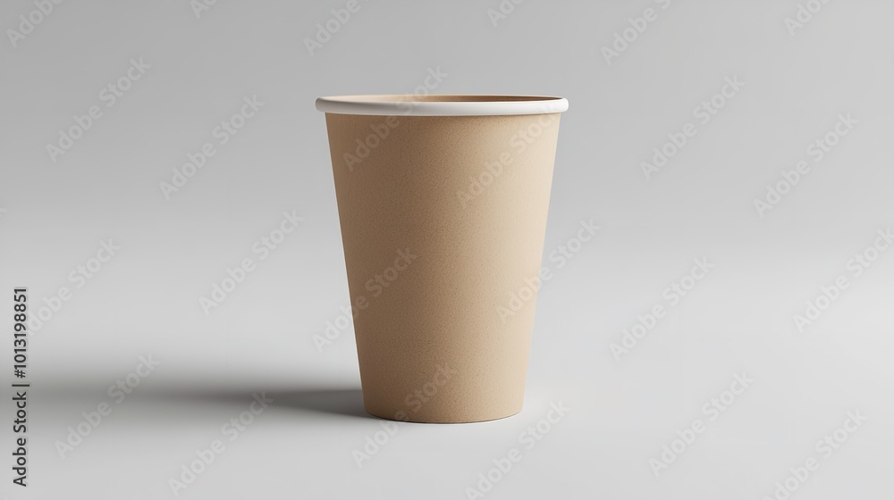 Brown Paper Cup on a White Background Brown Paper Cup on a White Background