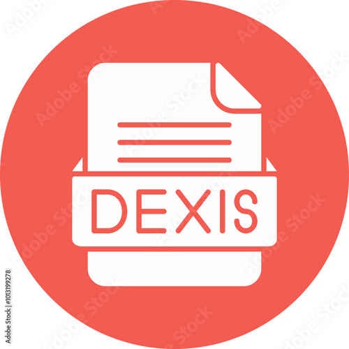 DEXIS File Format Vector Icon Design