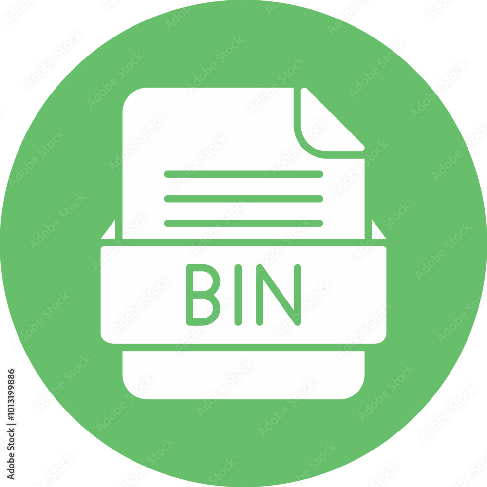 BIN File Format Vector Icon Design BIN File Format Vector Icon Design