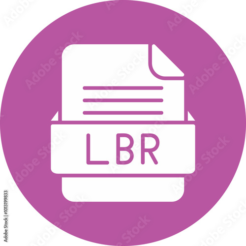 LBR File Format Vector Icon Design