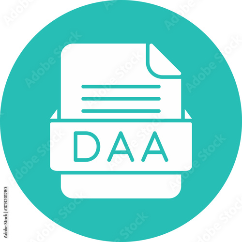 DAA File Format Vector Icon Design