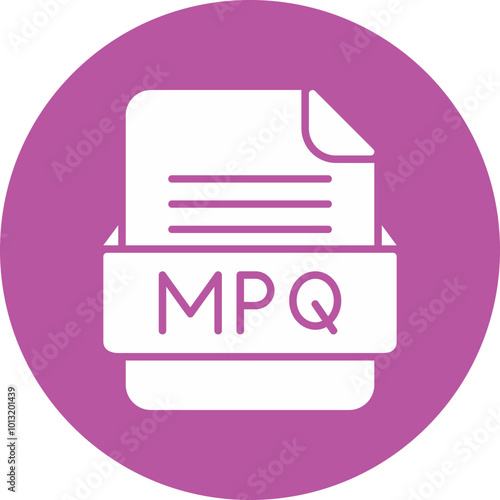 MPQ File Format Vector Icon Design