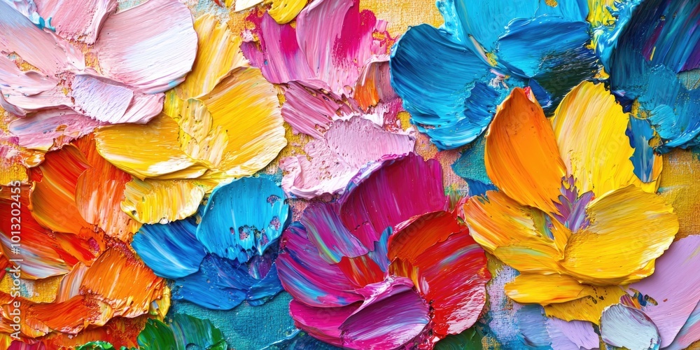 Close-up of multicolored painting Close-up of multicolored painting
