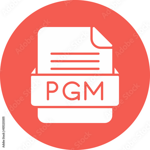 PGM File Format Vector Icon Design