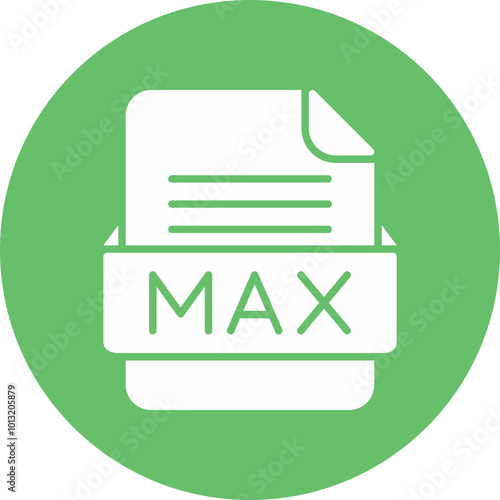 MAX File Format Vector Icon Design