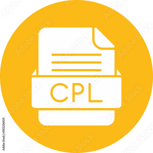 CPL File Format Vector Icon Design