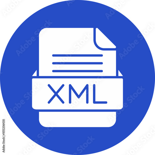 XML File Format Vector Icon Design