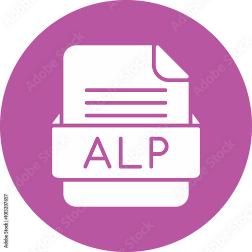 ALP File Format Vector Icon Design