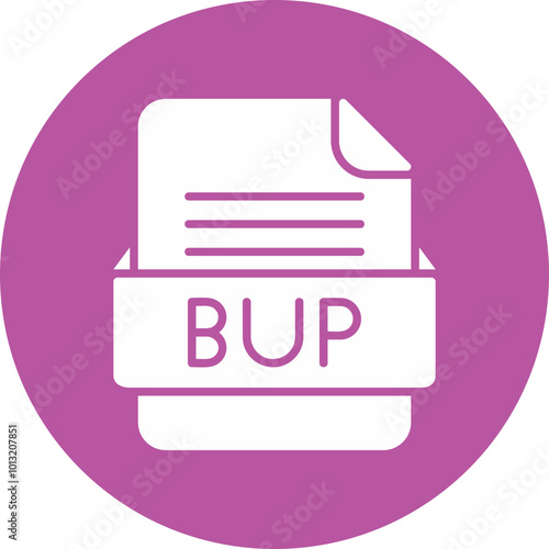 BUP File Format Vector Icon Design