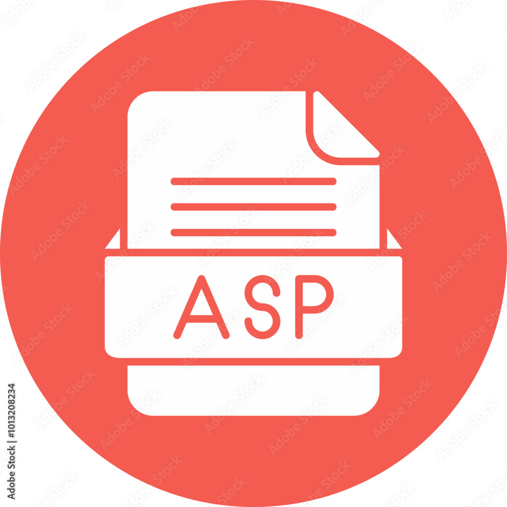 ASP File Format Vector Icon Design ASP File Format Vector Icon Design