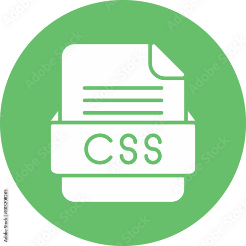 CSS File Format Vector Icon Design