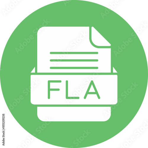 FLA File Format Vector Icon Design