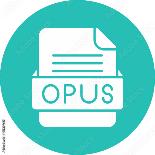 OPUS File Format Vector Icon Design