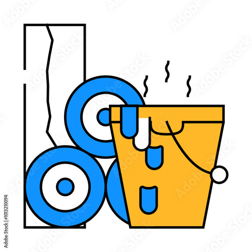 bitumen building material line icon vector. bitumen building material sign. isolated symbol illustration