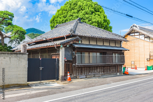 Street view of Kiryu Shinmachi, Kiryu City,  Important Preservation Districts for Groups of Traditional Buildings, Gunma Prefecture, Japan. photo