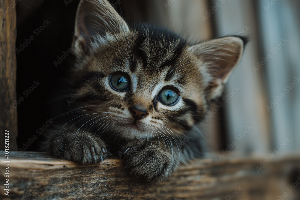 Obraz premium Adorable and Cute Kitten Background