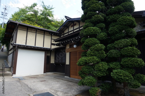 old japanese house with garden