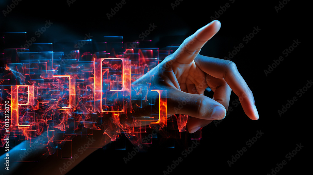 Blurry Hand Interacting with Automation Technology Blurry Hand Interacting with Automation Technology