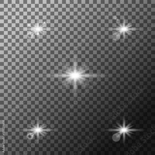 A set of different lighting elements