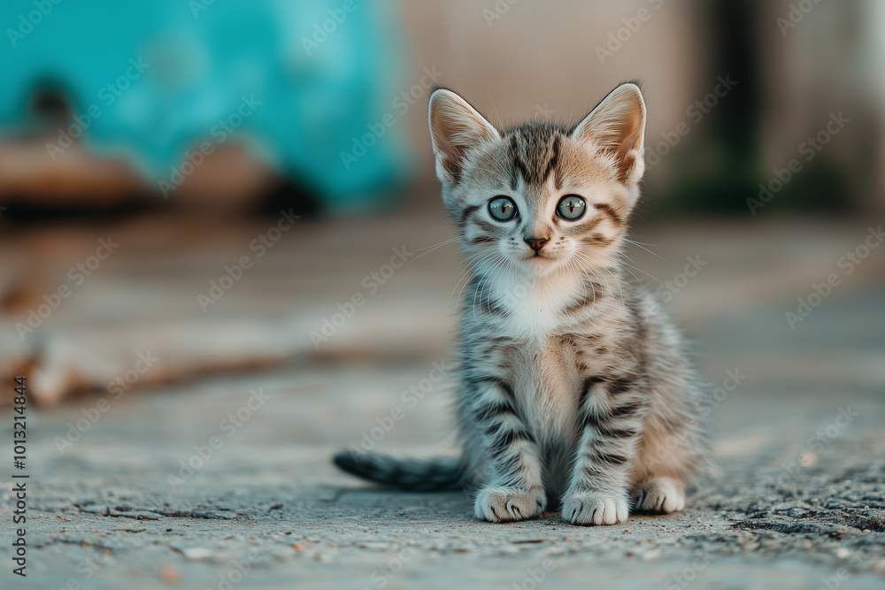 Obraz premium Adorable and Cute Kitten Background
