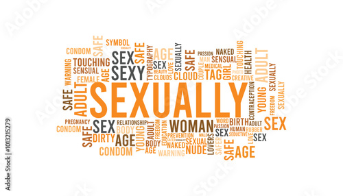 sexualy word cloud template. Business concept vector background defarance keword collurful design.